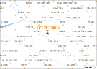 map of Leszczanka