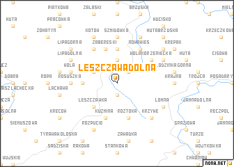 map of Leszczawa Dolna