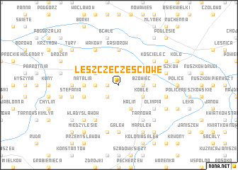 map of Leszcze Częściowe