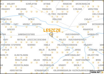 map of Leszcze