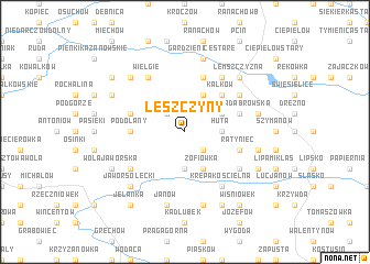 map of Leszczyny