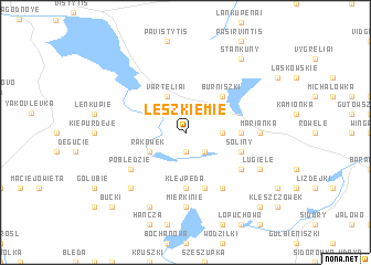 map of Leszkiemie