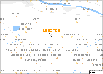 map of Leszyce