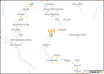 map of Les