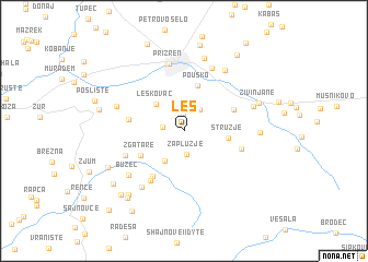 map of Les