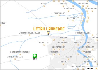 map of Le Taillan-Médoc