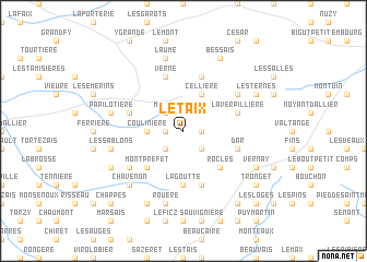 map of Le Taix