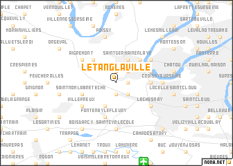 map of LʼÉtang-la-Ville