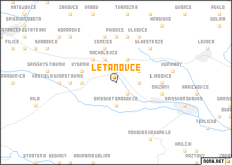 map of Letanovce