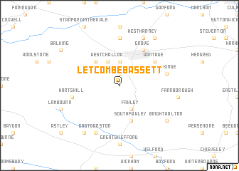 map of Letcombe Bassett