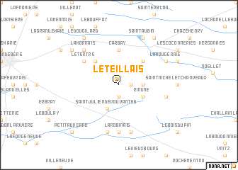 map of Le Teillais