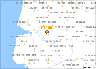 map of Le Temple