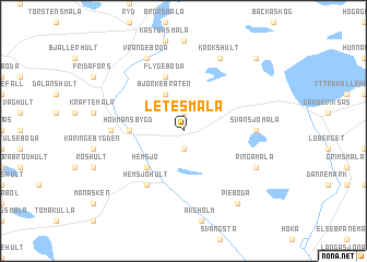 map of Letesmåla