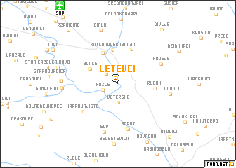 map of Letevci