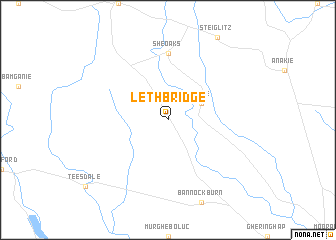 map of Lethbridge