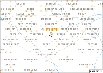 map of Le Theil