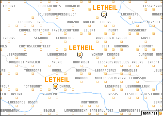 map of Le Theil