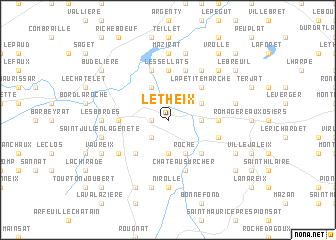 map of Le Theix
