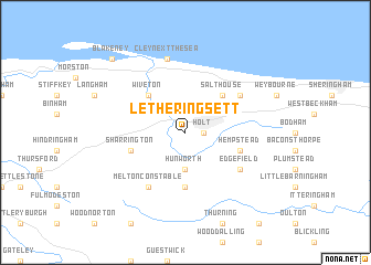 map of Letheringsett