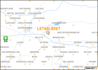 map of Le Tholonet