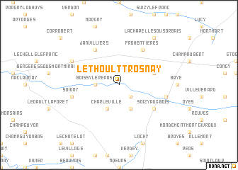map of Le Thoult-Trosnay