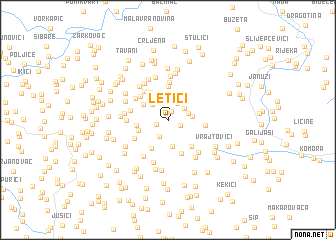 map of Letići