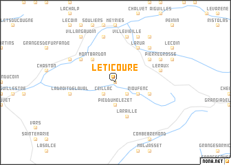 map of Le Ticoure