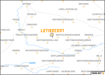 map of Le Tiercent