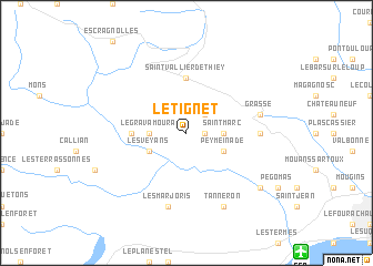 map of Le Tignet