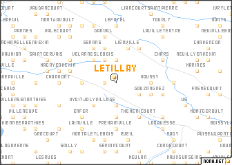 map of Le Tillay