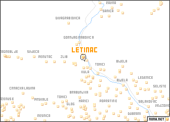 map of Letinac