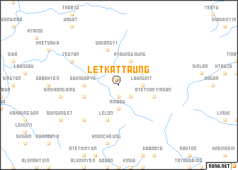 map of Letkattaung