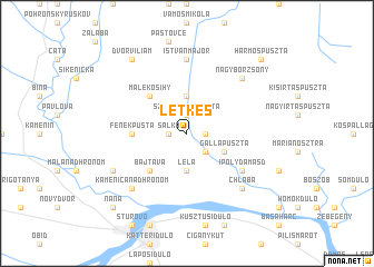 map of Letkés