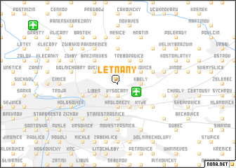 map of Letňany