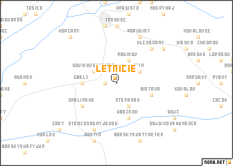 map of Letničie