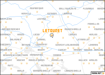 map of Le Touret