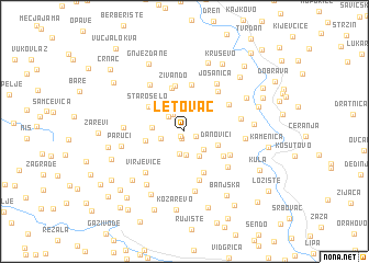 map of Letovac