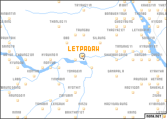 map of Letpadaw