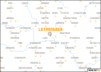 map of Letpandaga