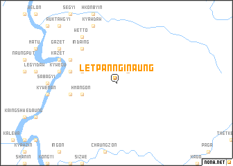 map of Letpannginaung