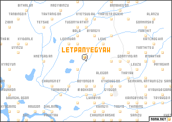 map of Letpanyegyaw