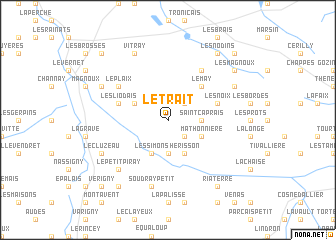 map of Le Trait