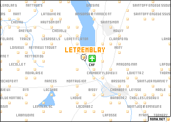 map of Le Tremblay