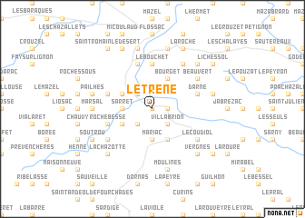 map of Le Trene