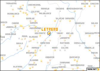 map of Letrero