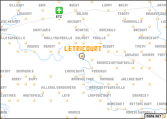 map of Létricourt