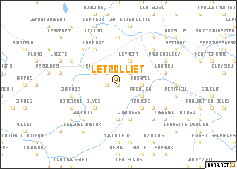 map of Le Trolliet