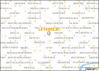 map of Le Tronçay