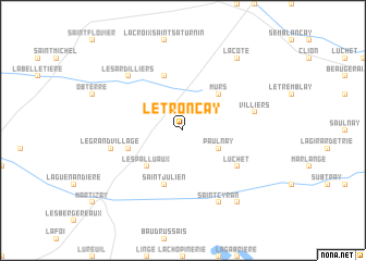 map of Le Tronçay