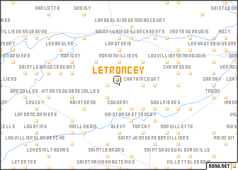 map of Le Troncey